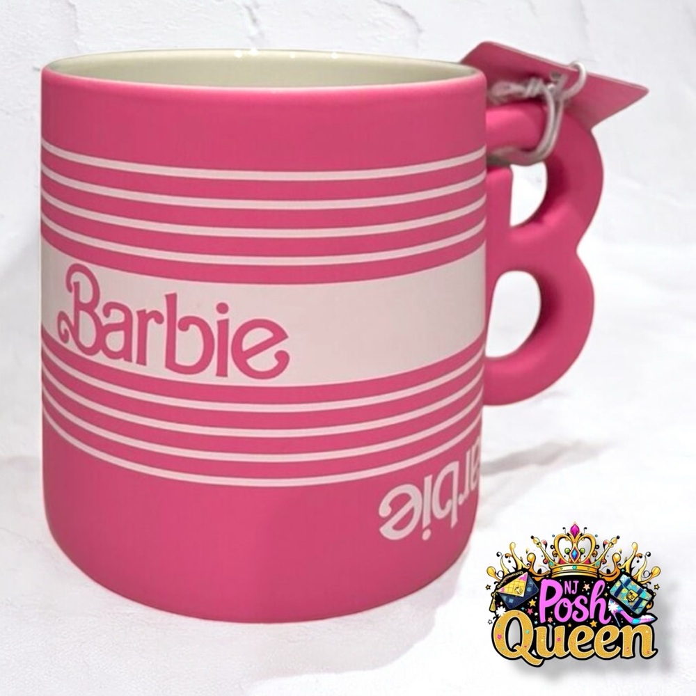Barbie Ceramic Mug With White Striped Design &
B-Shape Handle 21oz - Picture 2 of 6